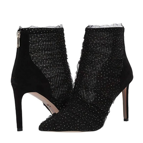 Sam Edelman Farren Tulle Pointed-Toe Booties - Picture 9 of 12